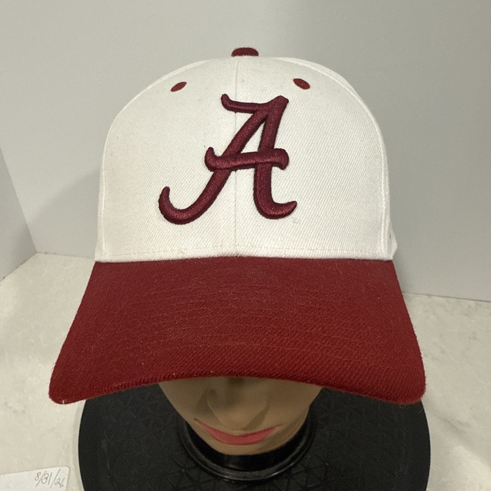 Alabama Crimson Tide Zephyr white maroon  Adjustable Strapback Hat Cap NCAA
